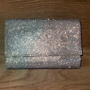 Aldo Glitter Clutch w/ Long Good Chain Strap